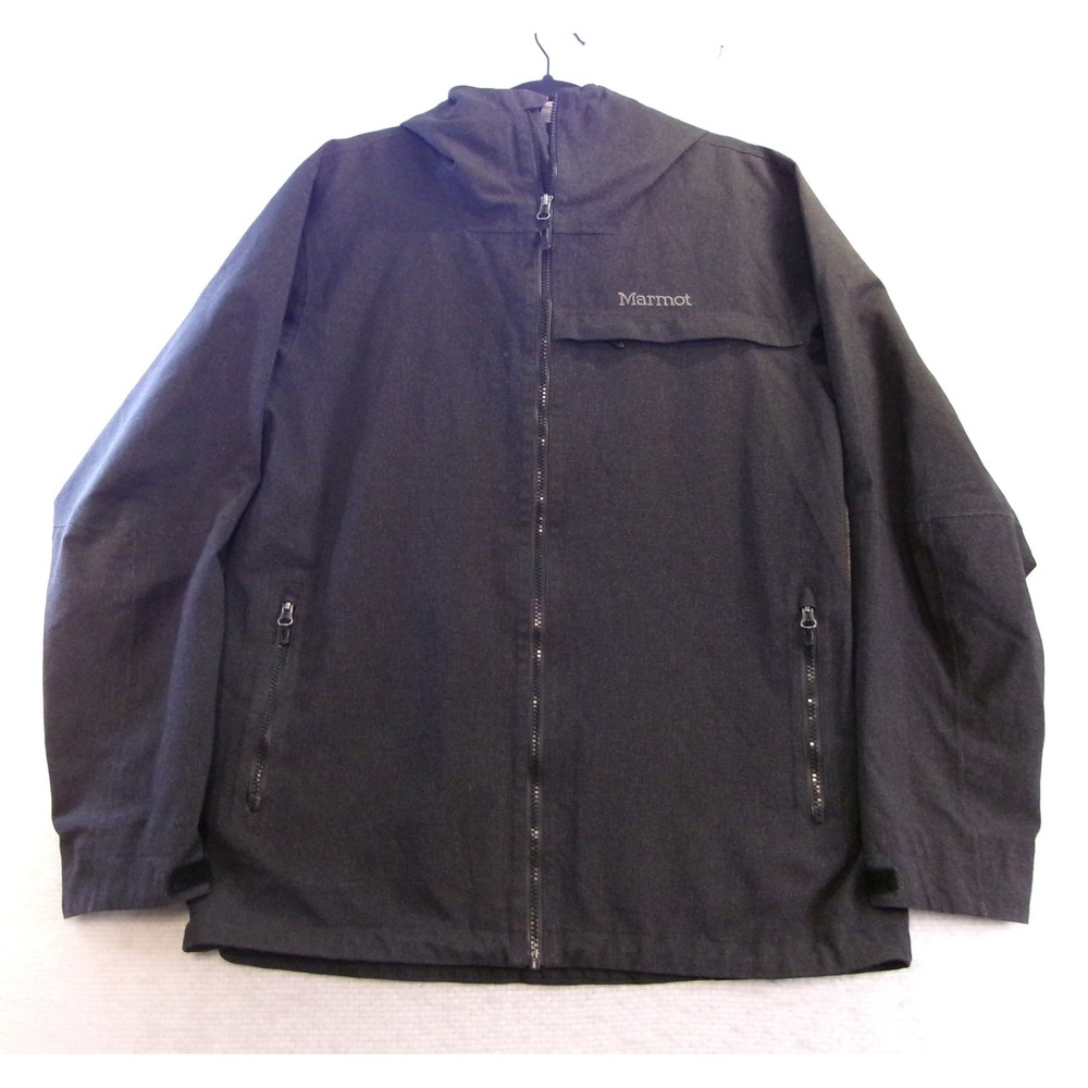 Marmot Mens Medium Hooded Softshell Jacket Gray Heather Full Zip‎ N11550